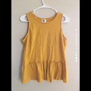 old navy mustard yellow tank